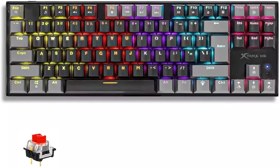 Xtrike Me GK-989 B TKL Rainbow Backlight Mechanical Gaming Keyboard