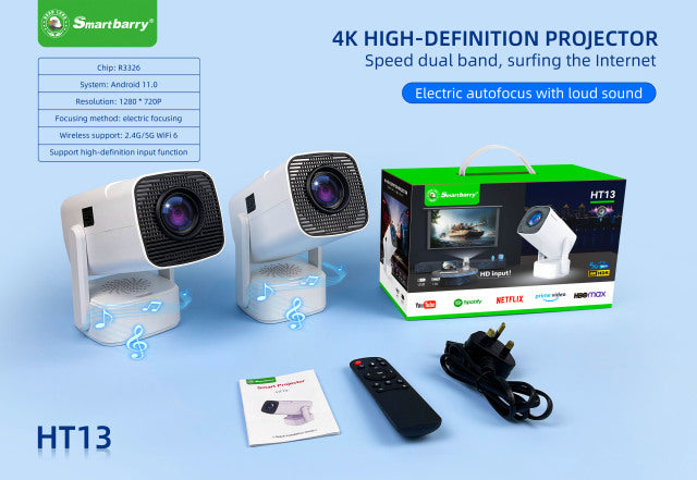 Smartberry HT13 4K High-Definiton Projector